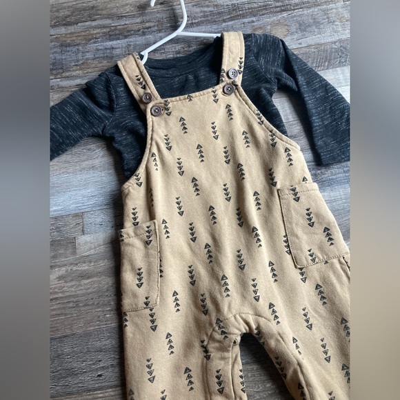 12 Months 2 Piece Overalls Outfit Unisex - Picture 4 of 7